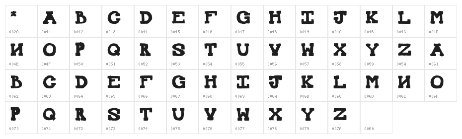 Jack Fisher Character Map