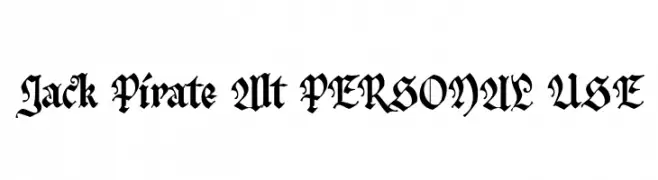 Jack Pirate Alt PERSONAL USE  Frei Schriftart Herunterladen
