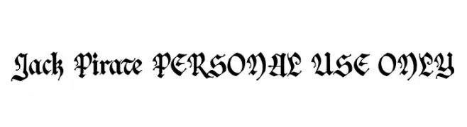 Jack Pirate PERSONAL USE ONLY  Frei Schriftart Herunterladen