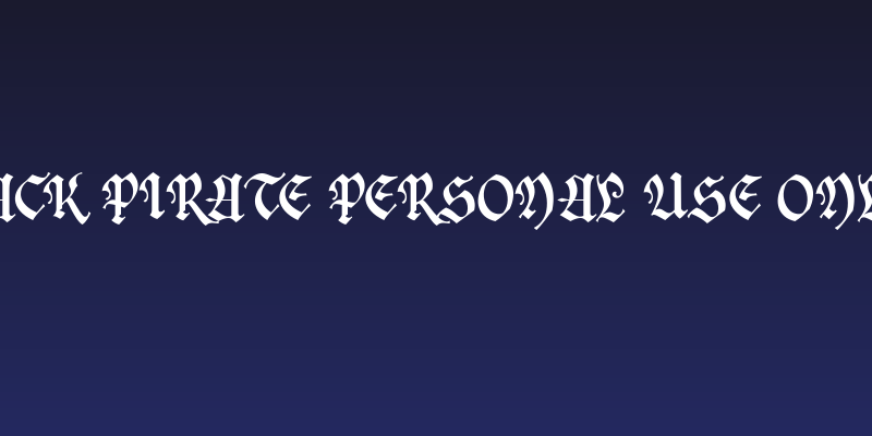 Jack Pirate PERSONAL USE ONLY Social Header