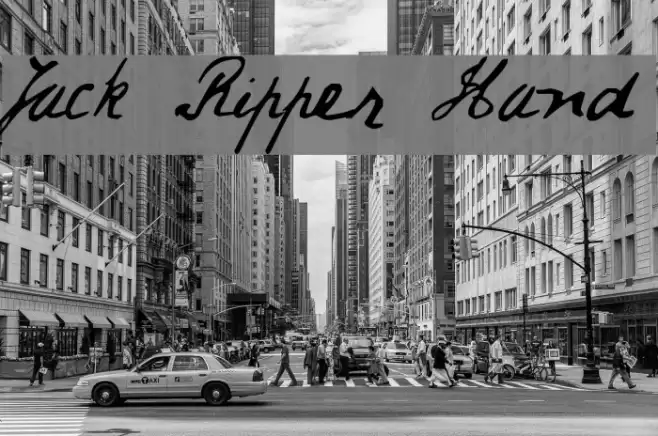 Jack Ripper Hand Font examples