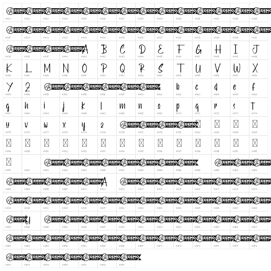 Jack Roll Demo Character Map