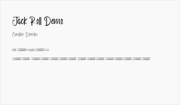 Jack Roll Demo Business Card