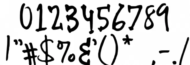 Jack Sketcher Font OTHER CHARS