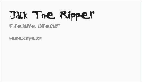 Jack The Ripper Business Card