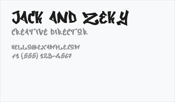 Jack and Zeky Business Card