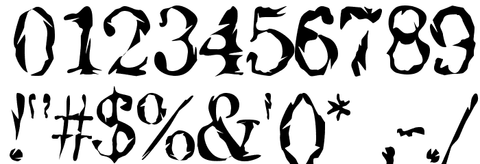 Jack the Hipper Font OTHER CHARS