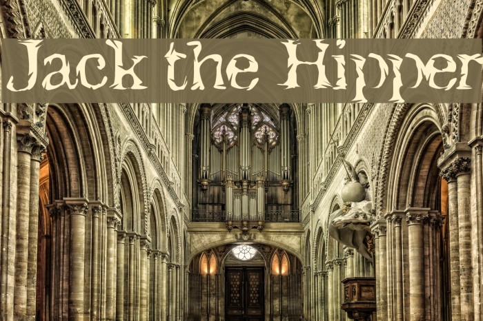 Jack the Hipper Font examples
