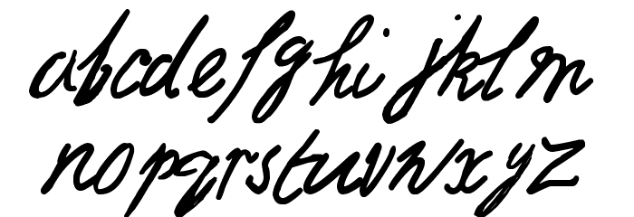 Jack the Ripper Dear Boss Letter Font LOWERCASE