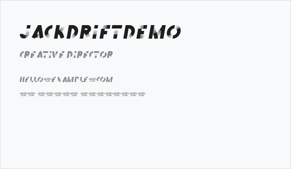 JackDriftDemo Business Card