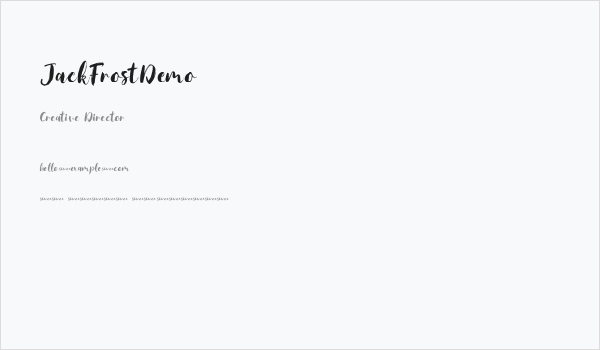 JackFrostDemo Business Card