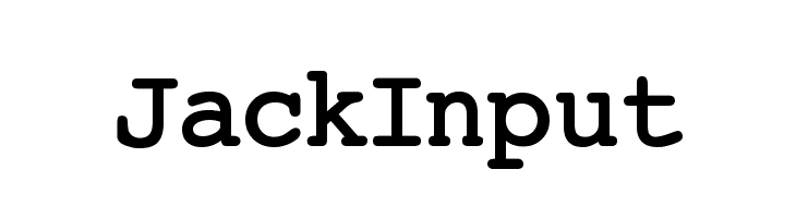 JackInput Font