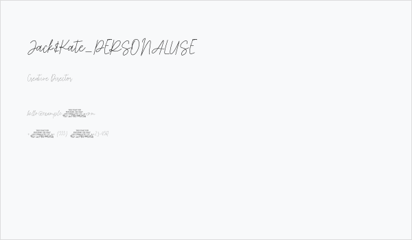 Jack&Kate_PERSONALUSE Business Card