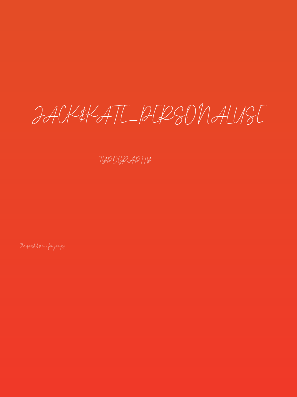 Jack&Kate_PERSONALUSE Poster