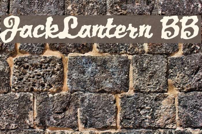 JackLantern BB Font examples