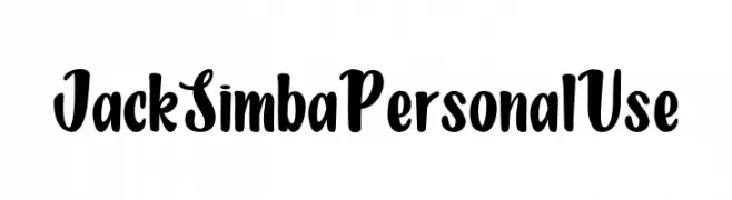 JackSimbaPersonalUse  Fuentes Gratis Descargar
