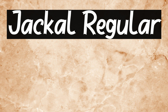 Jackal Regular Font examples