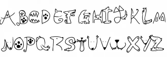 Jackal Tracks Font Litere mari