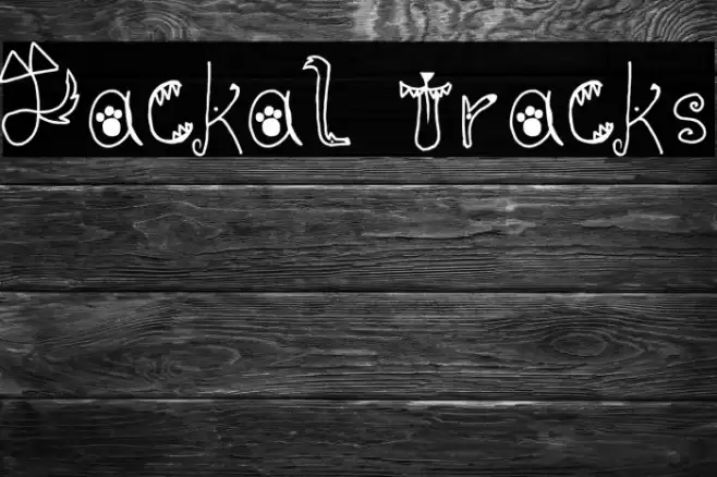 Jackal Tracks Font examples