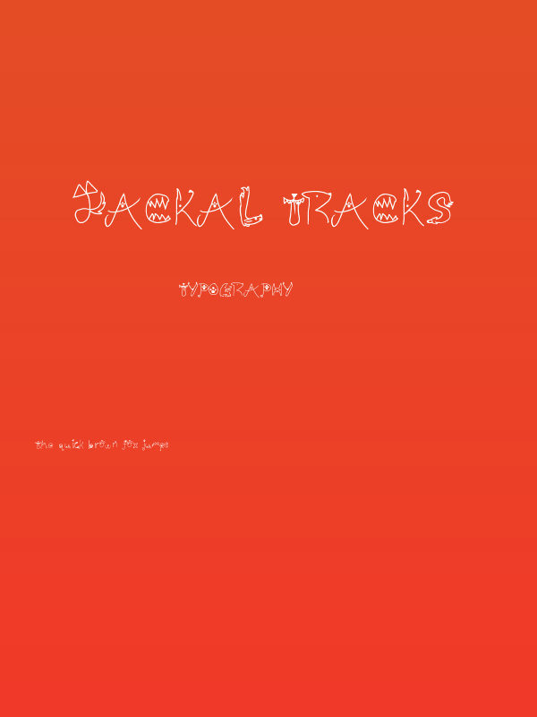Jackal Tracks Poster