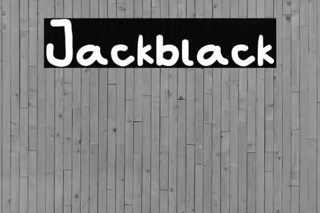 Jackblack Font examples