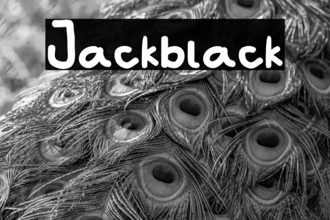 Jackblack Font examples