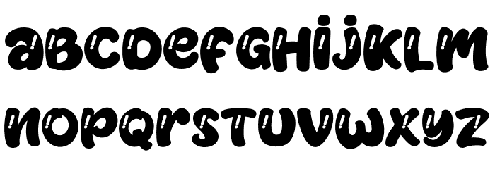 Jackdean Outline Font LOWERCASE
