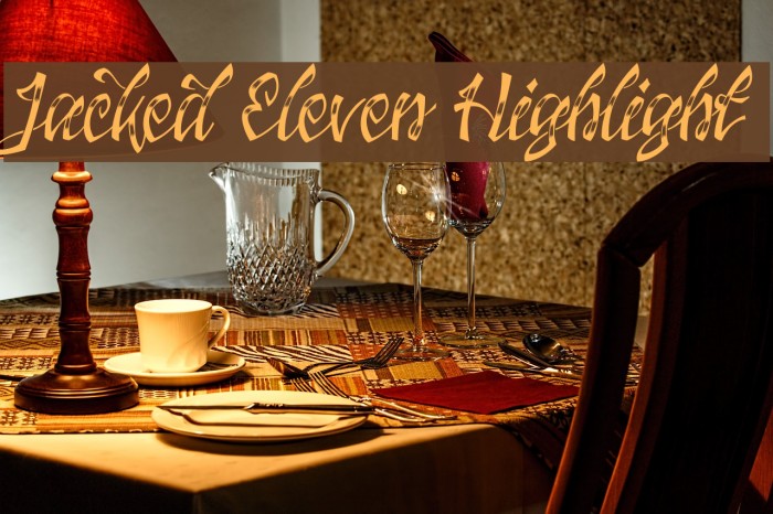 Jacked Eleven Highlight Font examples