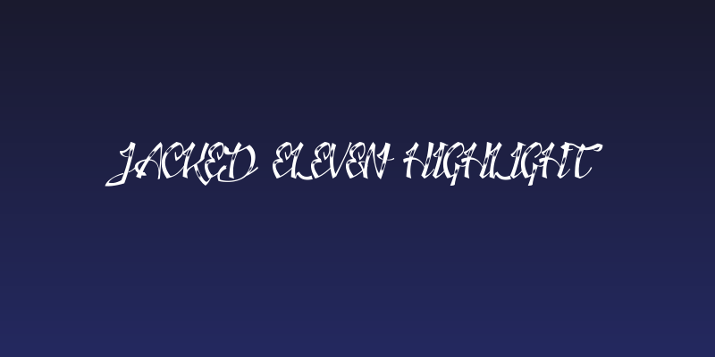 Jacked Eleven Highlight Social Header