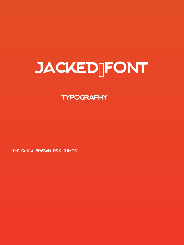Jacked_Font Poster