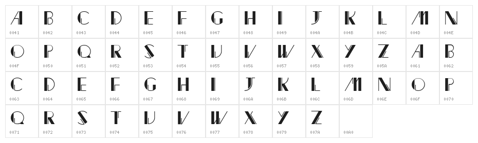 Jacked Character Map