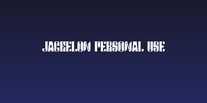 Jackelon Personal Use Social Header