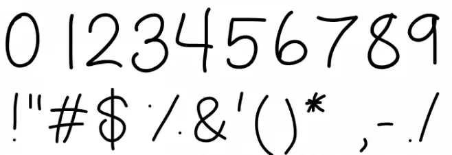 JackieK Font OTHER CHARS