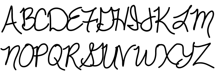 JackieKCursive Font UPPERCASE