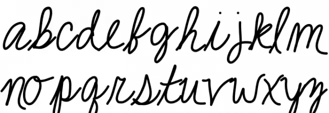 JackieKCursive फ़ॉन्ट लोअरकेस