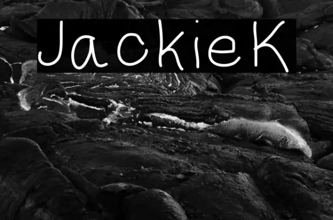 JackieK Font examples