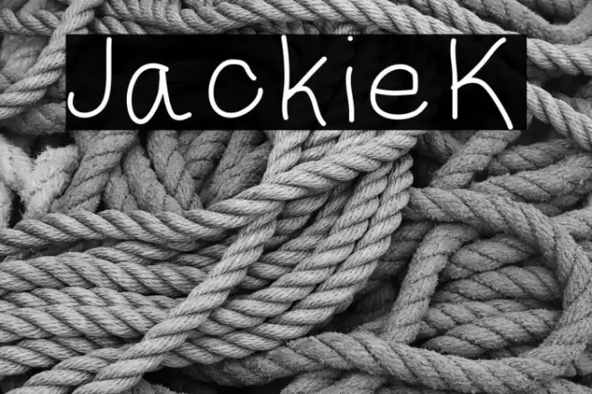 JackieK Font examples