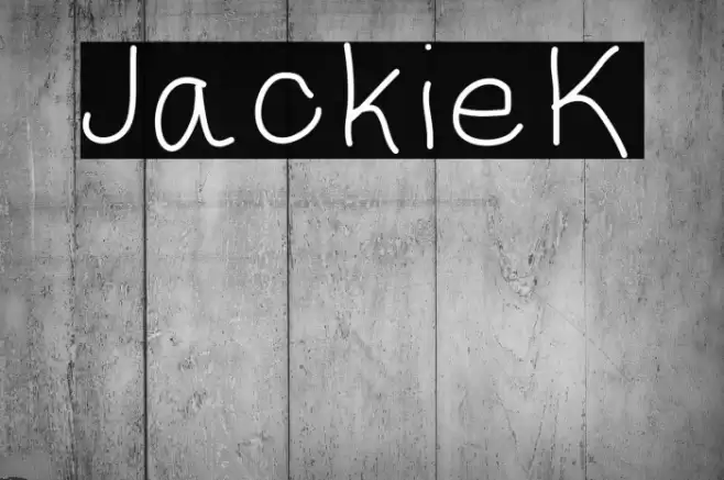 JackieK Font examples