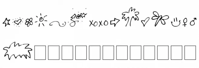Jacki's Doodles Schriftart Groß
