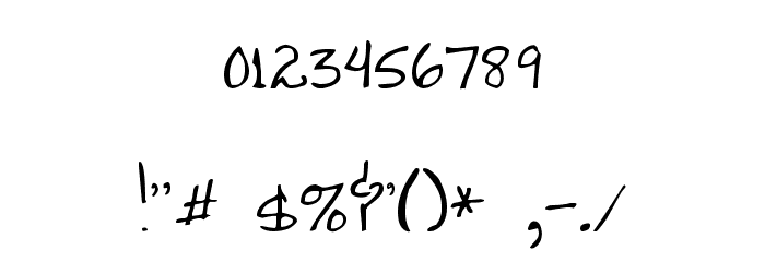 Jacki's Hand Font OTHER CHARS