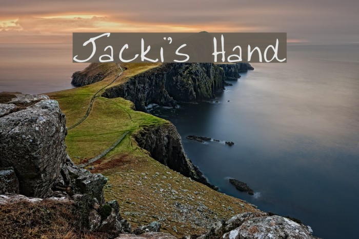 Jacki's Hand Font examples