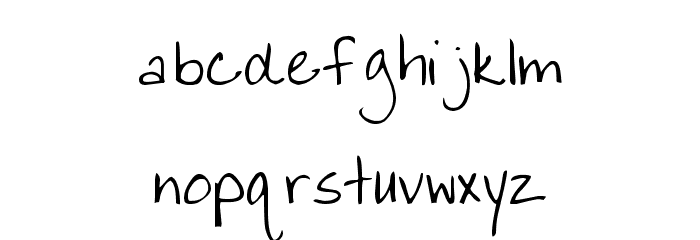 Jacki's Hand Font LOWERCASE