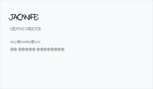 Jacknife Business Card