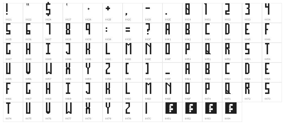 Jacko Mongo Regular Character Map