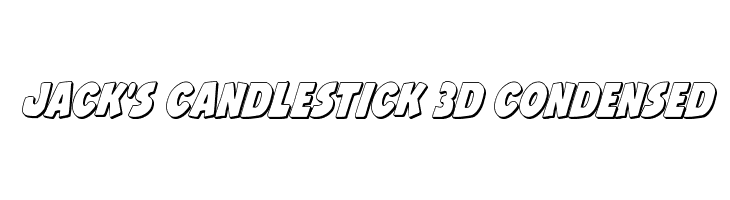 Jack's Candlestick 3D Condensed Font