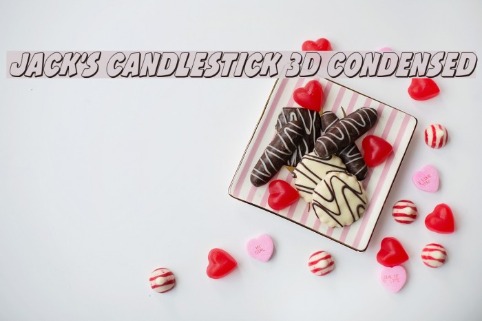 Jack's Candlestick 3D Condensed Font examples
