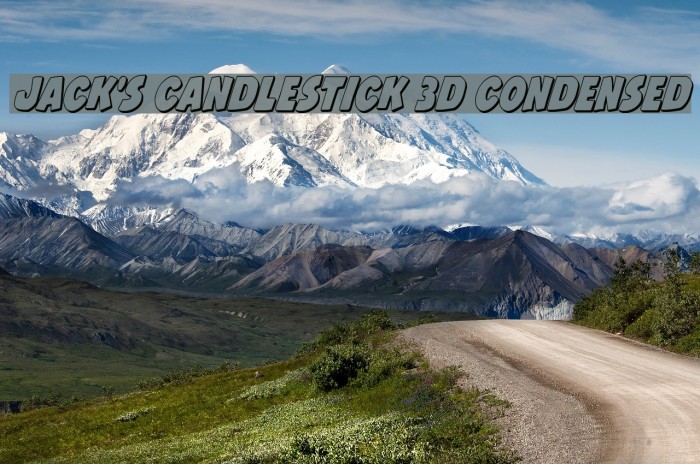 Jack's Candlestick 3D Condensed Font examples