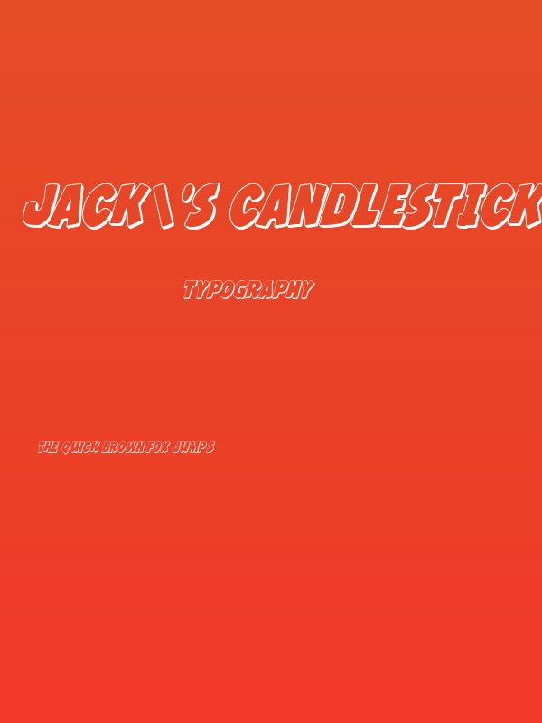 Jack's Candlestick 3D Condensed Poster
