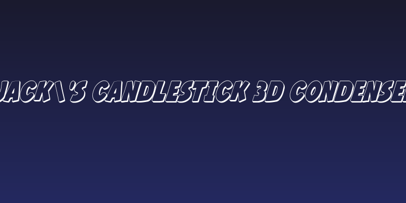 Jack's Candlestick 3D Condensed Social Header