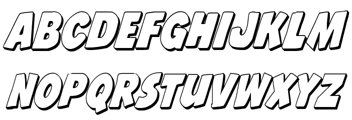 Jack's Candlestick 3D Condensed Font LOWERCASE